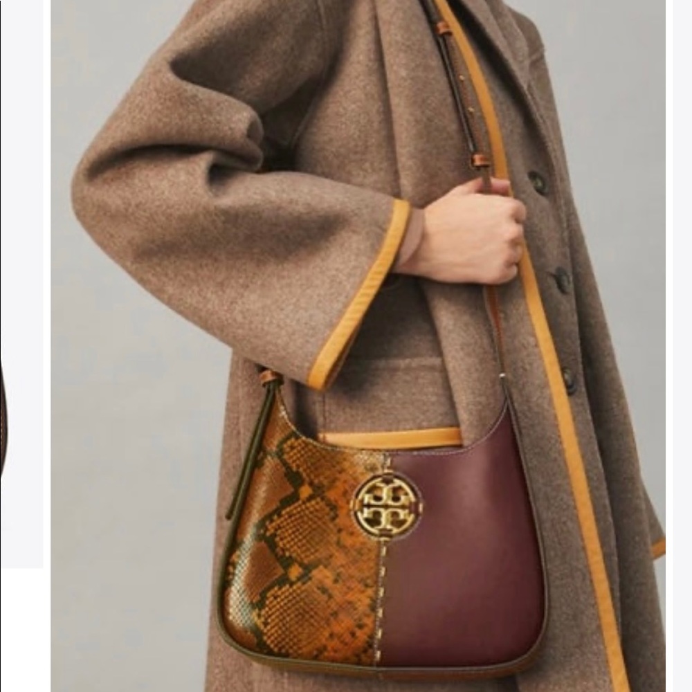 TORY BURCH MILLER MIXED-MATERIALS SMALL CLASSIC SHOULDER BAG